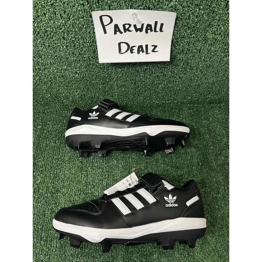 Adidas Forum TPU Baseball Cleats BSB Black White Men's Size 11 JR9614